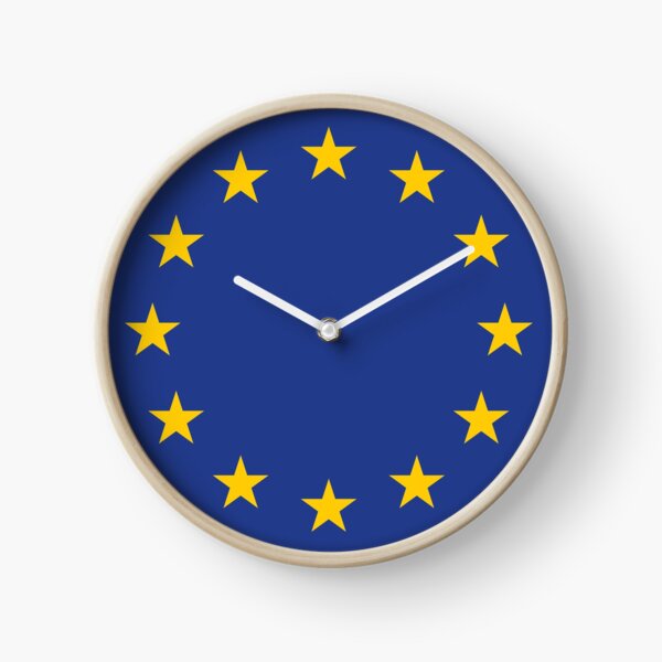 Peoples' Vote: Remain in EU (EU flag stars) Clock