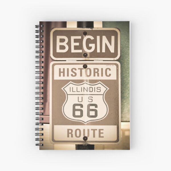Route 66 - The Beginning Spiral Notebook