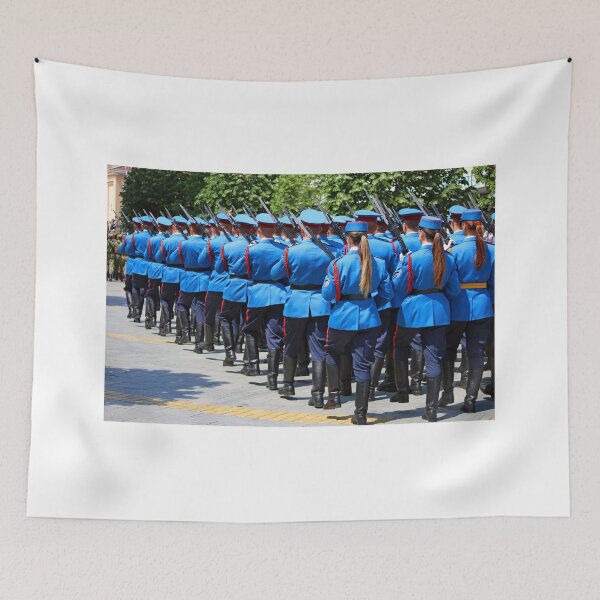 Item preview, women and men guard soldiers marching with rifles designed and sold by goceris.
