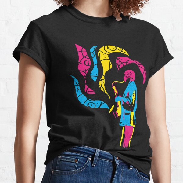 Saxophone Player Abstract Style Classic T-Shirt