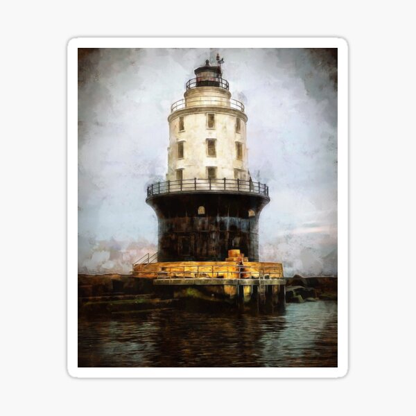 Harbor of Refuge Lighthouse Delaware DRBLHF Sticker