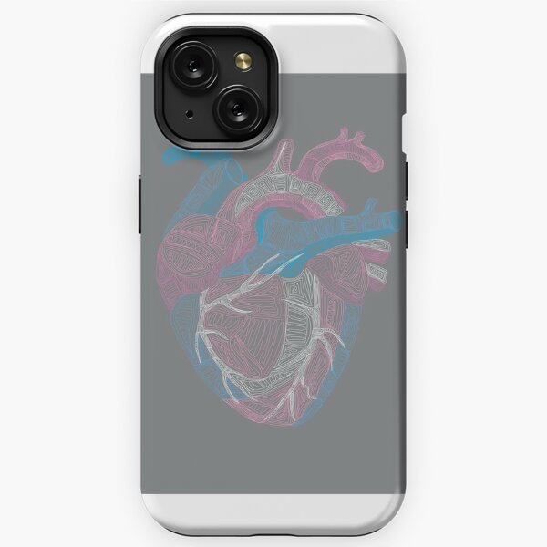 Carcasa para iPhone SE (2020), 7 y 8, diseño de corazón anatómico, diseño  retro