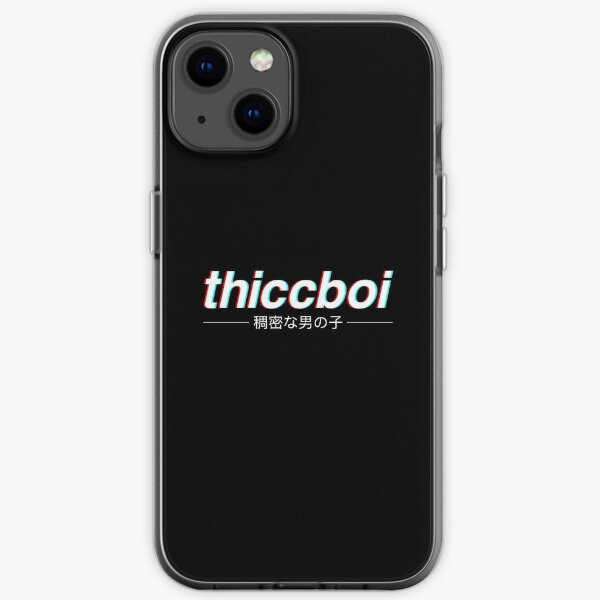 Aesthetic Japanese "Thicc Boi" Logo iPhone Soft Case