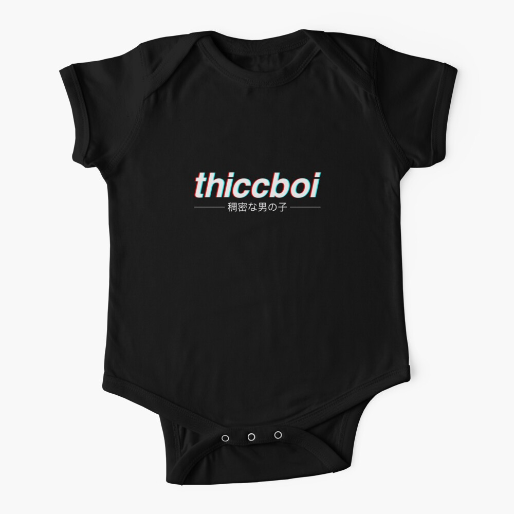 Aesthetic Japanese "Thicc Boi" Logo Baby One-Piece