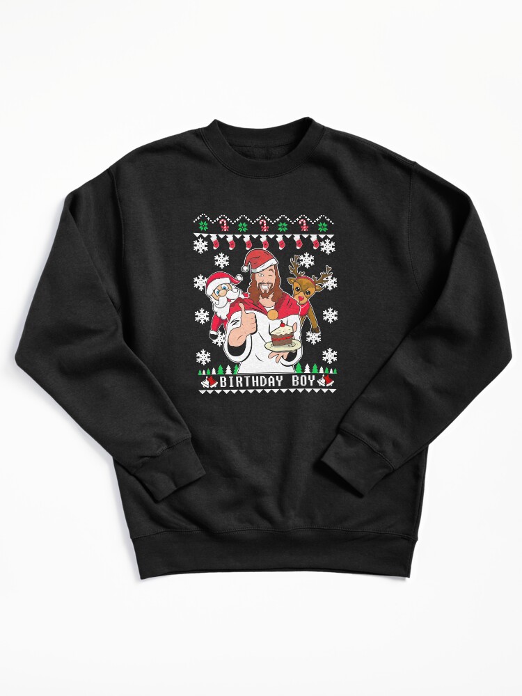 Thumbnail 2 von 7, Pullover, Alles Gute zum Geburtstag Jesus Ugly Christmas Sweater designt und verkauft von KsuAnn.