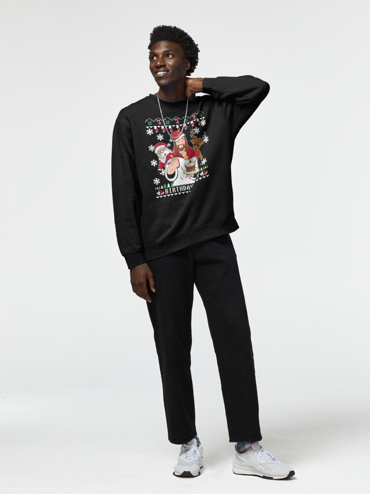 Thumbnail 3 von 7, Pullover, Alles Gute zum Geburtstag Jesus Ugly Christmas Sweater designt und verkauft von KsuAnn.