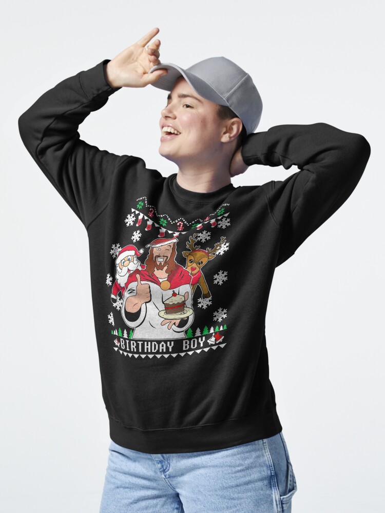 Thumbnail 5 von 7, Pullover, Alles Gute zum Geburtstag Jesus Ugly Christmas Sweater designt und verkauft von KsuAnn.