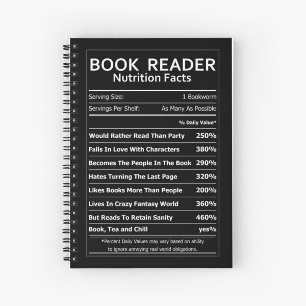 Item preview, Book Reader Nutrition Facts For Bookworms designed and sold by JKWArtwork.