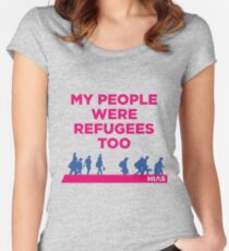 HIAS "My People Were Refugees Too" Clothing Women's Fitted Scoop T-Shirt