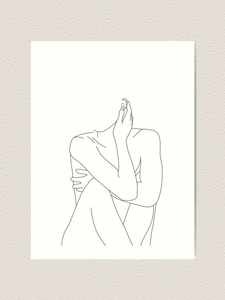 Alternate view of Nude figure illustration - Celina Art Print