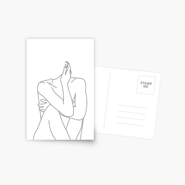 Nude figure illustration - Celina Postcard