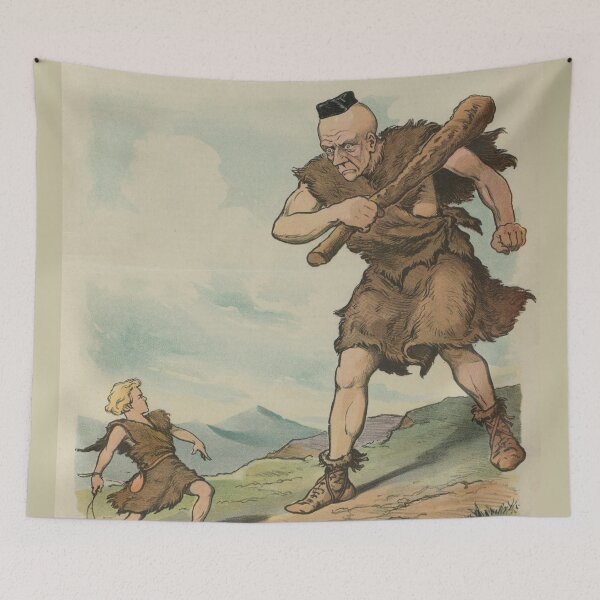 Item preview, Vintage David Versus Goliath Illustration (1905) designed and sold by BravuraMedia.