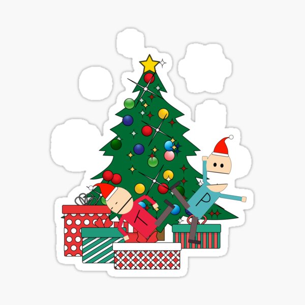 Aperçu de l'œuvre Terrance et Phillip autour de l'arbre de Noël créée et vendue par Nova5.