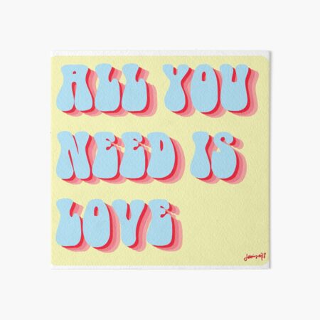 All You Need is Love Retro Art Board Print