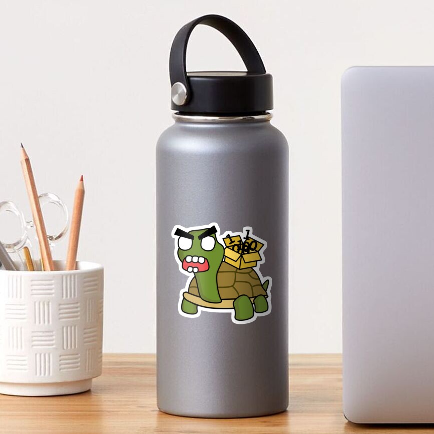 angry zombie packet tortoise Sticker