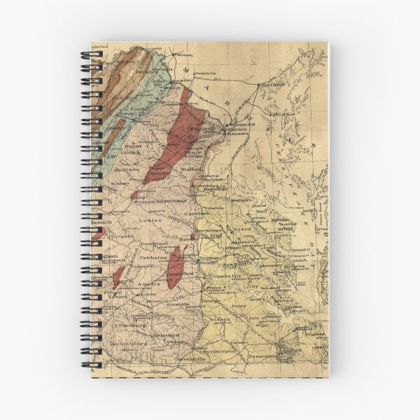 Item preview, Vintage Geological Map of Virginia (1874) designed and sold by BravuraMedia.