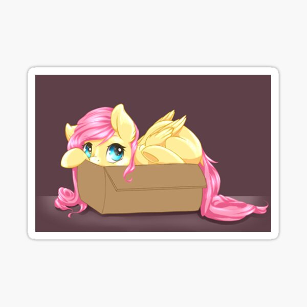 FlutterShy Box Hide Sticker