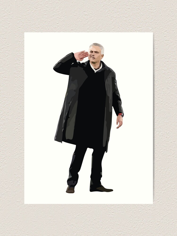 Jose Mourinho Ear Cup Celebration Against Juventus Art Print By Trimizzle Redbubble