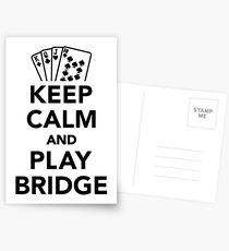 Keep calm and play bridge Postcards