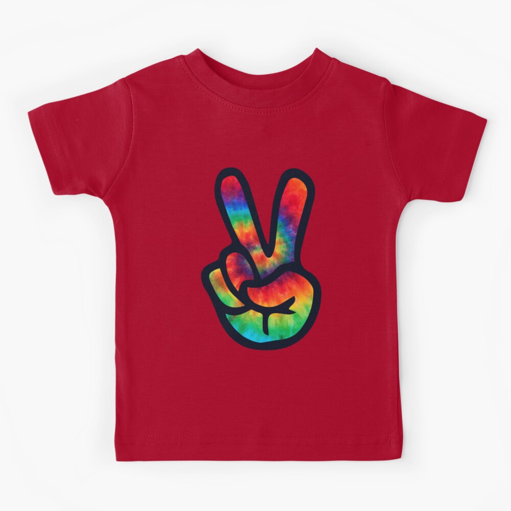 Peace Sign Hand Tie Dye T-Shirt | Hippies Christmas V Shirts Peace Sign Hand Tie Dye T-Shirt | Hippies Christmas V Shirts
