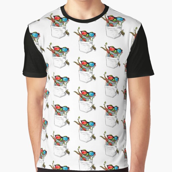 Pocket Tree Frog Hanging Out Graphic T-Shirt