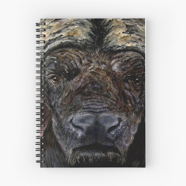 Item preview, "Face a Cape Buffalo" - Oil Painting designed and sold by Avril Brand.