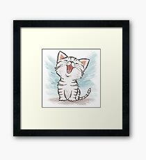 American Shorthair happy Framed Print