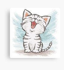 American Shorthair happy Canvas Print