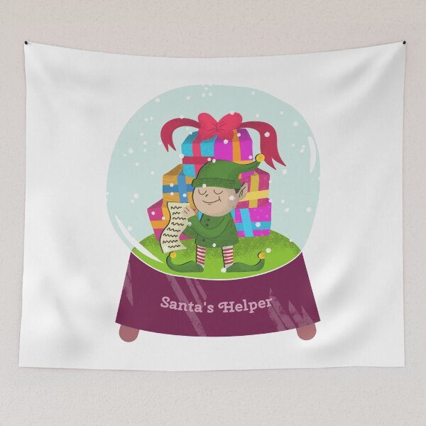 Item preview, Merry Christmas Santa's Helper Snow Globe Unisex T-Shirt designed and sold by DibbaDesigns.