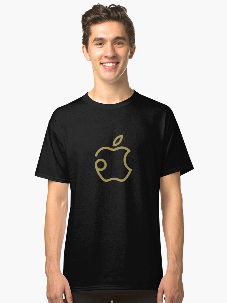 black apple t shirt