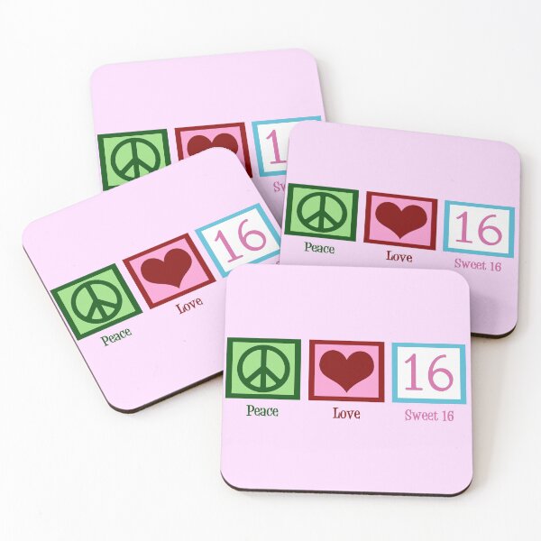 Item preview, Peace Love Sweet 16 designed and sold by Epic Love Designs.