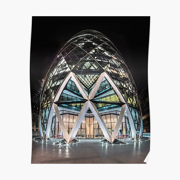 The Gherkin, London Poster