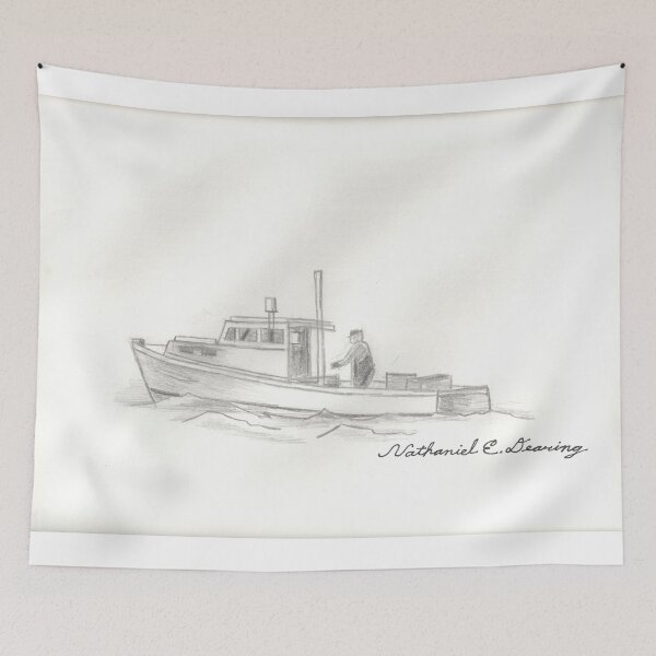 Item preview, Lobsterman's Boat [Graphite Pencil] designed and sold by Nathaniel E. Dearing.