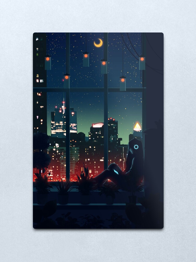 Alternate view of A Quiet Night Metal Print