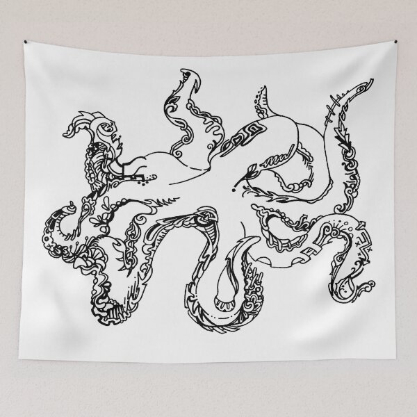 Item preview, Octopus Doodle (Sticker) designed and sold by artkellyyy.