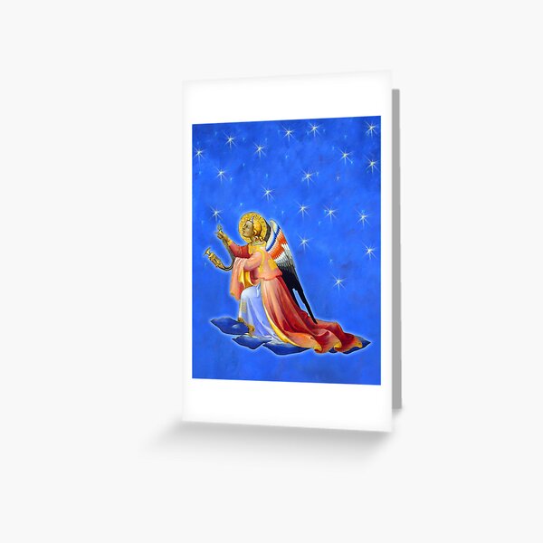 Gothic Angel with Starry Sky #3 Greeting Card