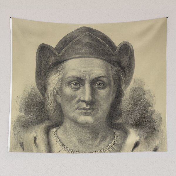 Item preview, Vintage Christopher Columbus Portrait (1892) designed and sold by BravuraMedia.