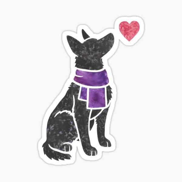 Item preview, Watercolour German Shepherd (black) designed and sold by animalartbyjess.