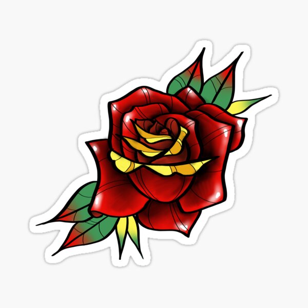 Red rose Sticker