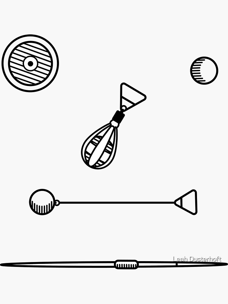 Throwing Implements Sticker Pack by LDusterhoft