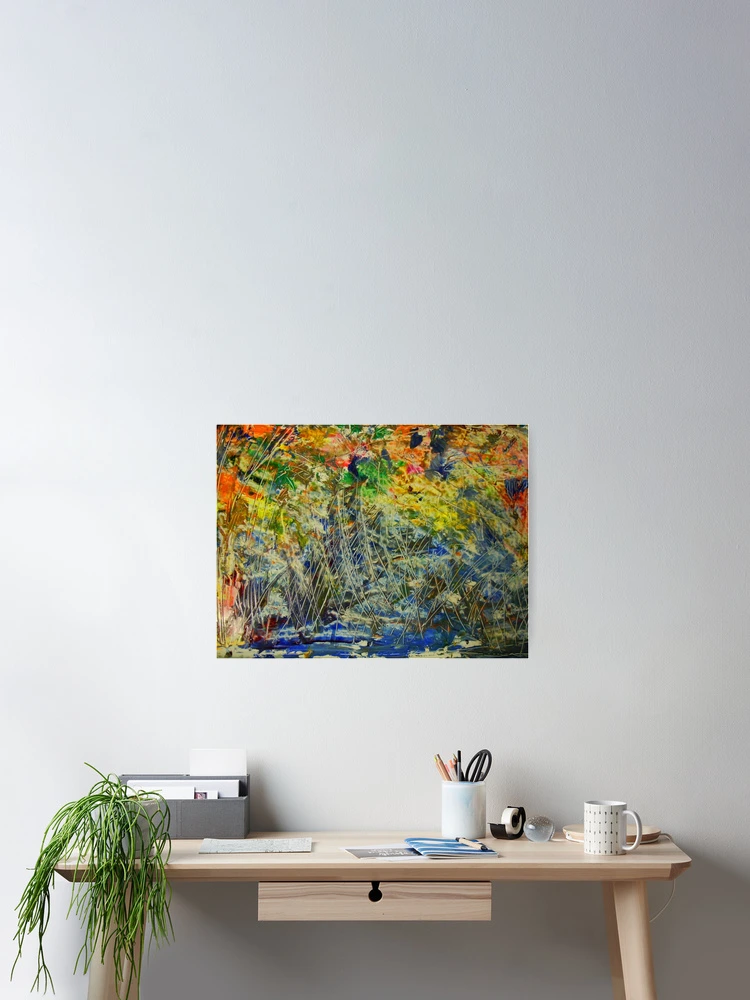 Thumbnail 2 of 3, Poster, "Fall Reeds in Stream" designed and sold by Robert Regenold's Art Shop.