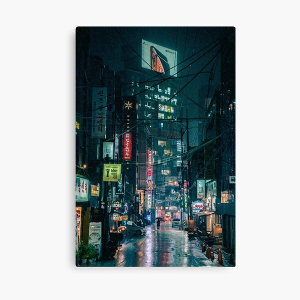 Cyberpunk Seúl Lienzo