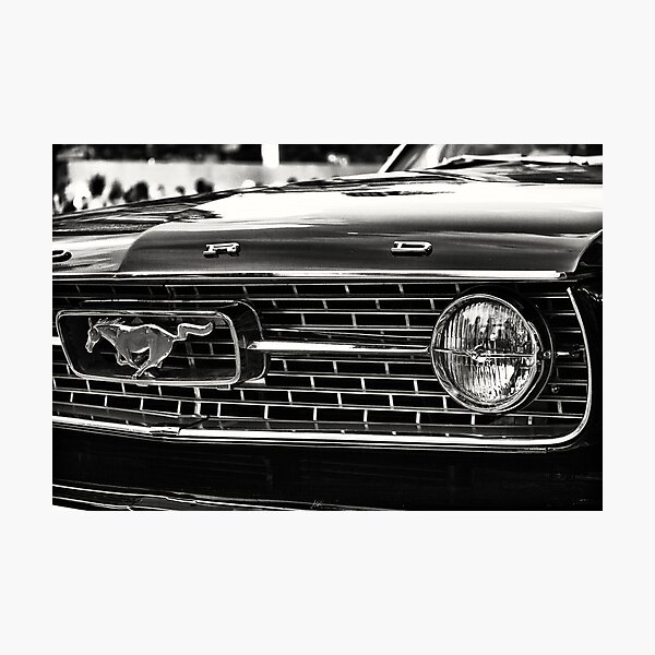 close up of Ford Mustang Photographic Print