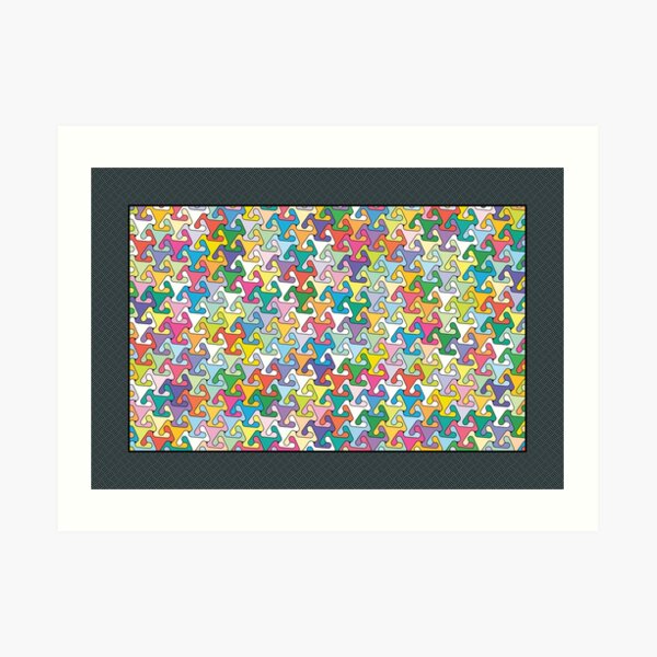 Pattern 011: Hug Triangles Colors Art Print