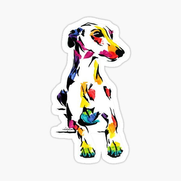 Penelope the Whippet *dark Sticker