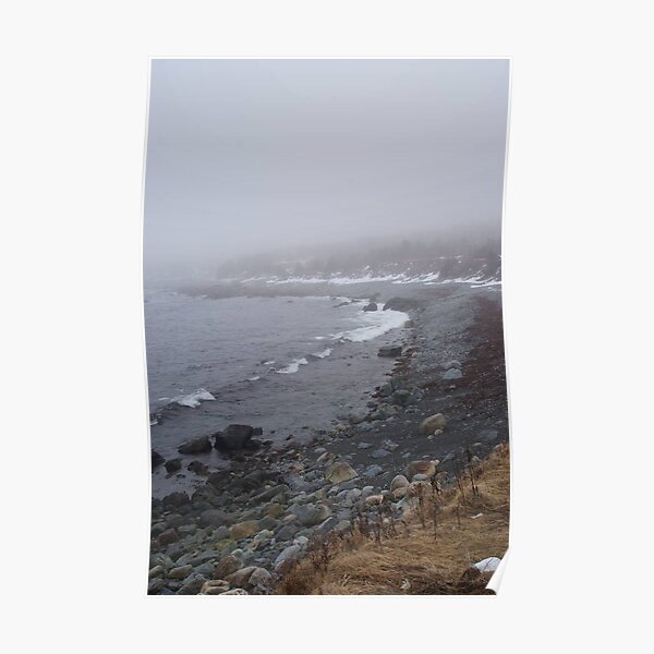 Winter fog, Ragged Beach Poster