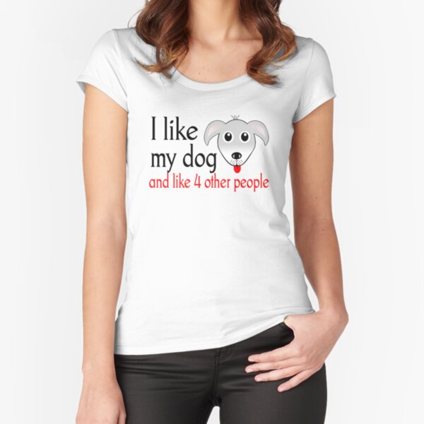 Dog love vs People love Fitted Scoop T-Shirt