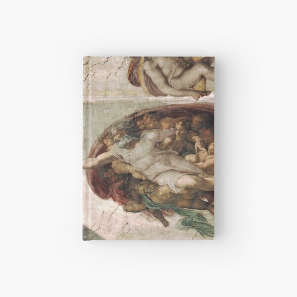 Creation of Adam by Michelangelo Hardcover Journal