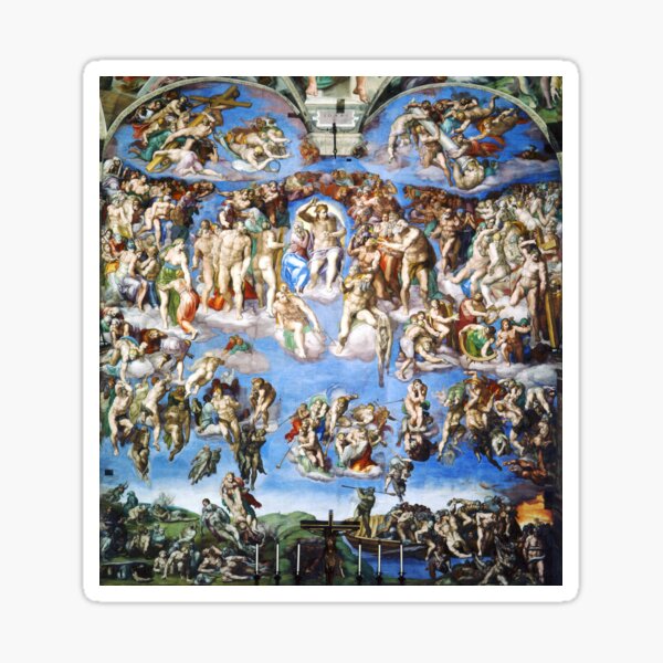 Michelangelo The Last Judgement Sticker