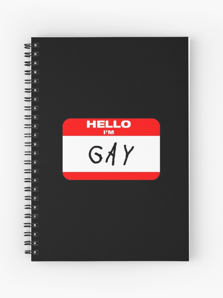 Cuaderno de espiral «Hola, soy gay» de lev-i | Redbubble